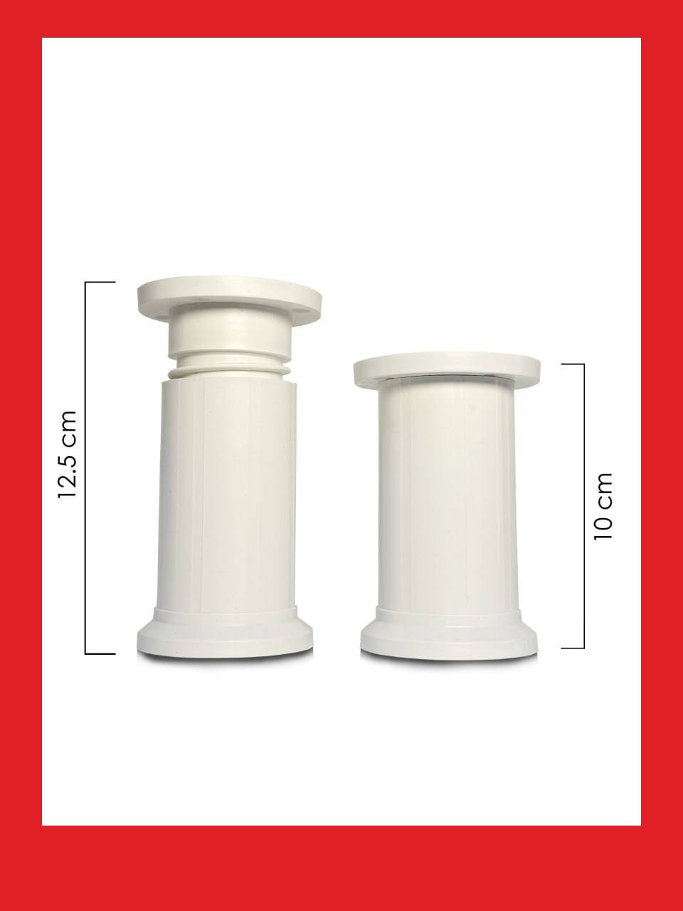 Ayarlanabilir mobilya ayakları; yükseklik aralığı 100 mm ile 125 mm arasındadır.