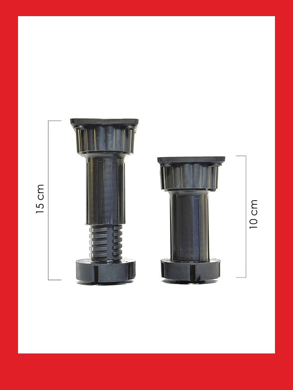 Ağır hizmet tipi, ayarlanabilir mobilya destek ayakları; 150 mm'ye kadar.