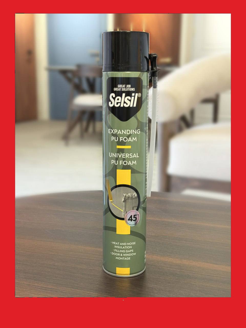 Yalıtım ve boşluk doldurma için çok amaçlı genleşen köpük.